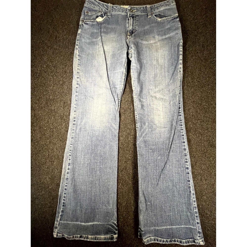 Y2K Maurices Bootcut Jeans Womens 13/14 Long Blue Stretch Denim Cotton Mid Rise